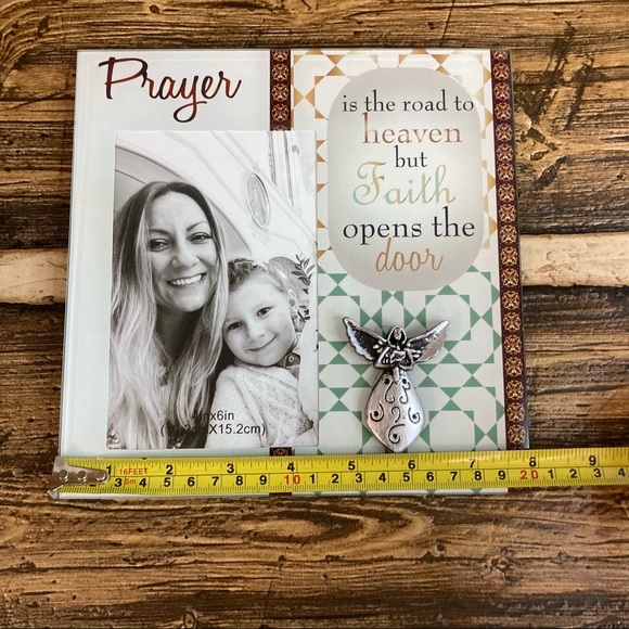 Glass prayer picture frame NWOT - Picture 9 of 9